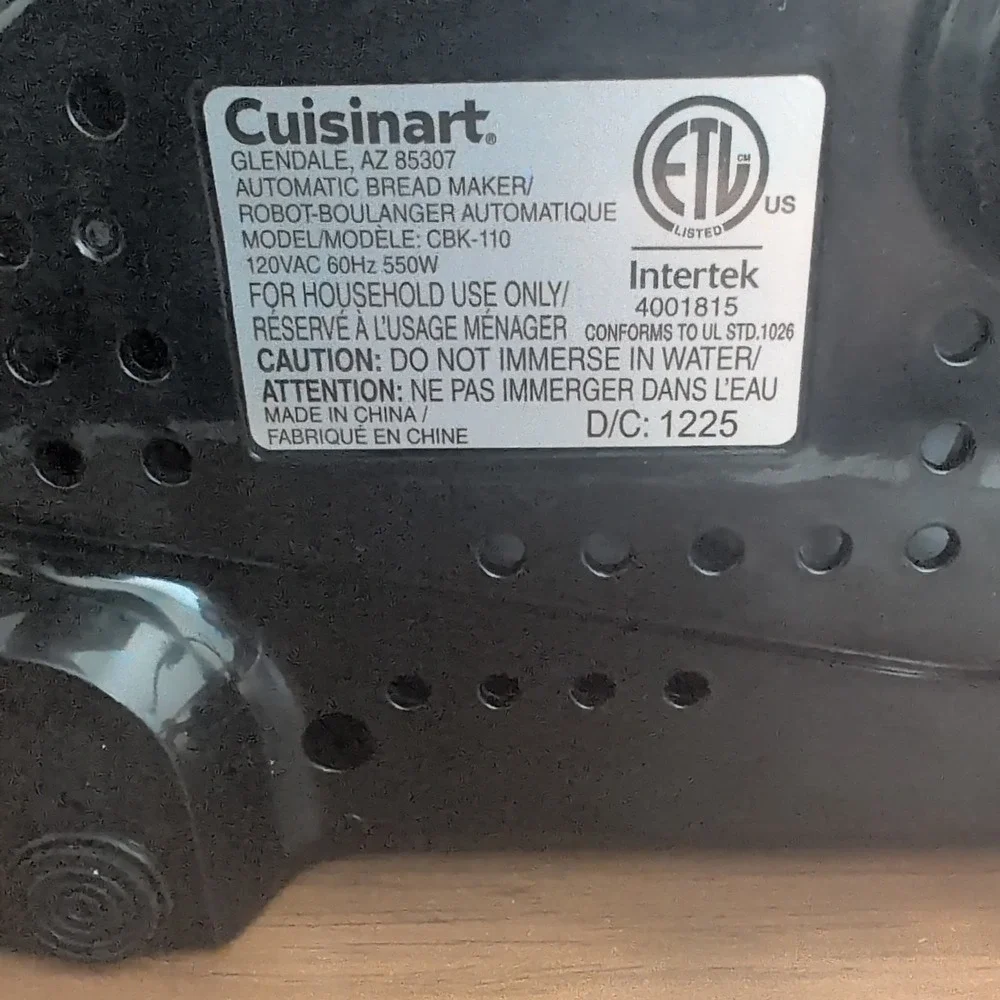 Cuisinart Compact Automatic Bread Maker Machine Stainless CBK-110